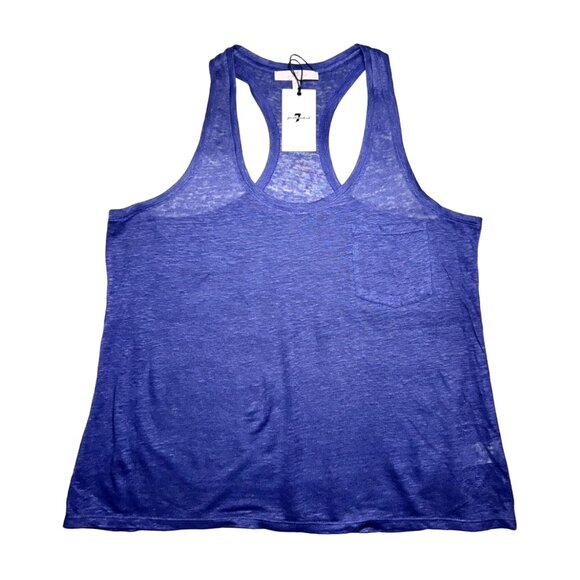 Blue Racerback Tank Top - Picture 1 of 5